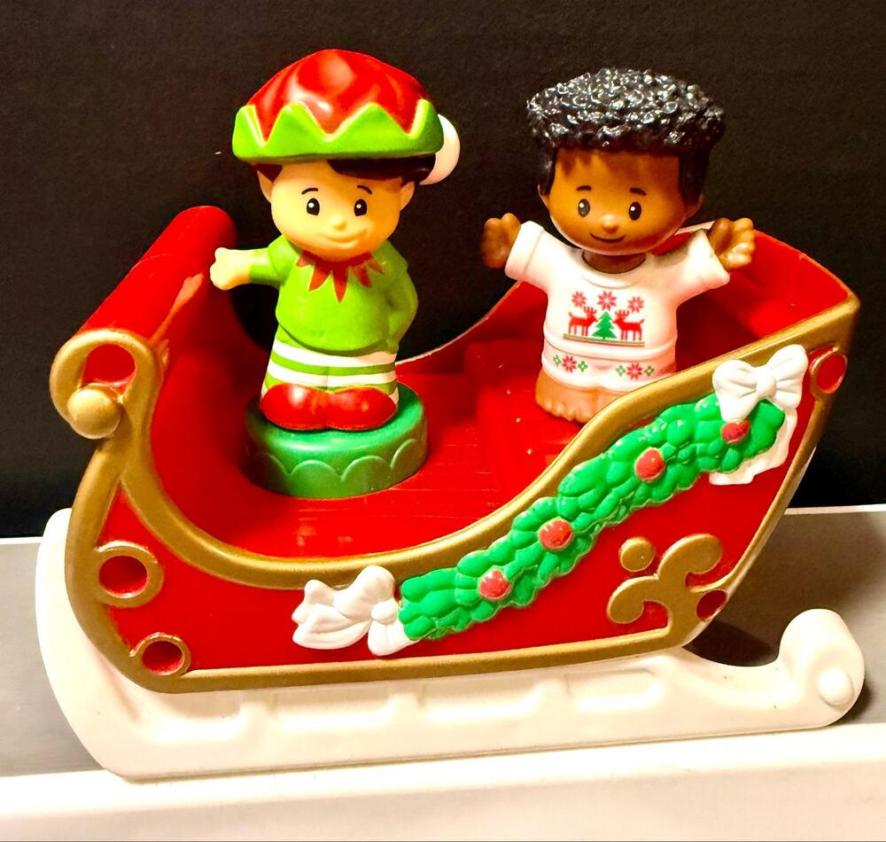 Fisher Price Little People Twas the Night Before Christmas Musical Sleigh WORKS